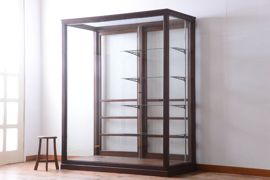 アンティーク家具　アンティーク　超特大!店舗用ショーウィンドーガラスケース