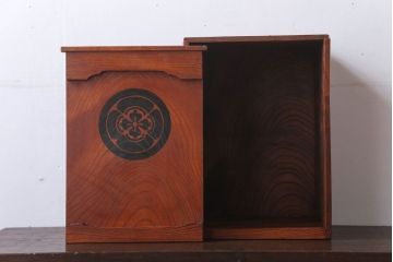 アンティーク雑貨　古民具・骨董　総欅材!アンティーク時代箱