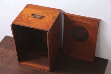 アンティーク雑貨　古民具・骨董　総欅材!アンティーク時代箱