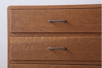 レトロ家具　昭和レトロ　古いナラ材のアンティーク小引き出し(3)