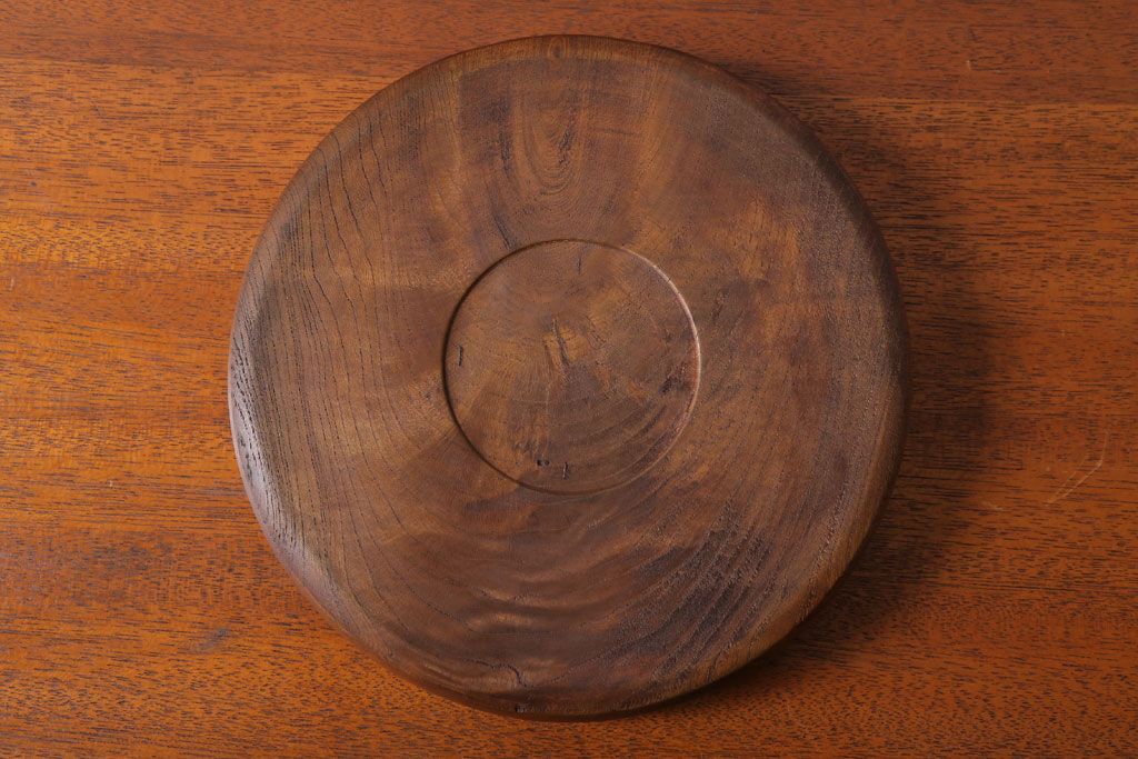 アンティーク雑貨　和製アンティーク　大正〜昭和期　古い木製お盆3サイズセット