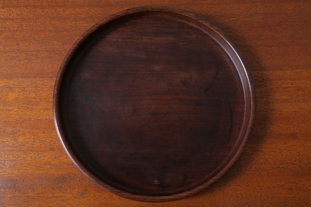 アンティーク雑貨　和製アンティーク　大正〜昭和期　古い木製お盆3サイズセット