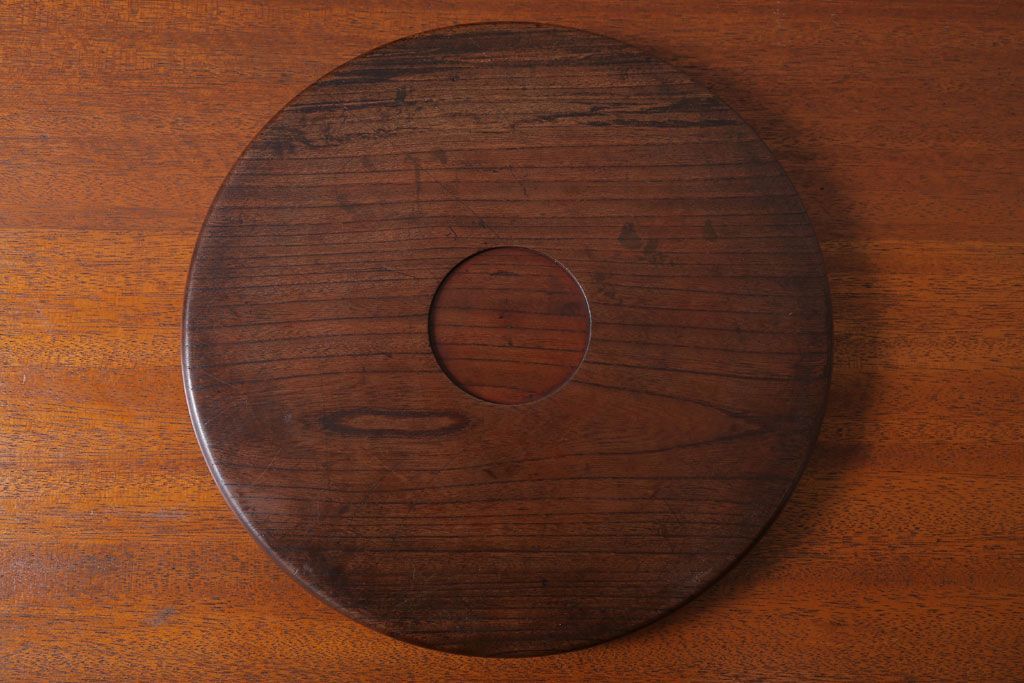 アンティーク雑貨　和製アンティーク　大正〜昭和期　古い木製お盆3サイズセット