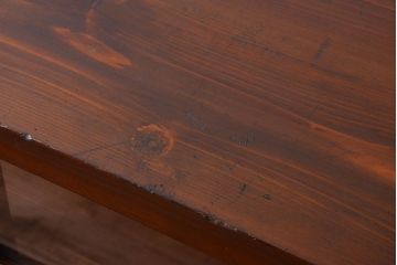 レトロ家具　昭和レトロ　シンプルな古い木のアンティーク収納棚