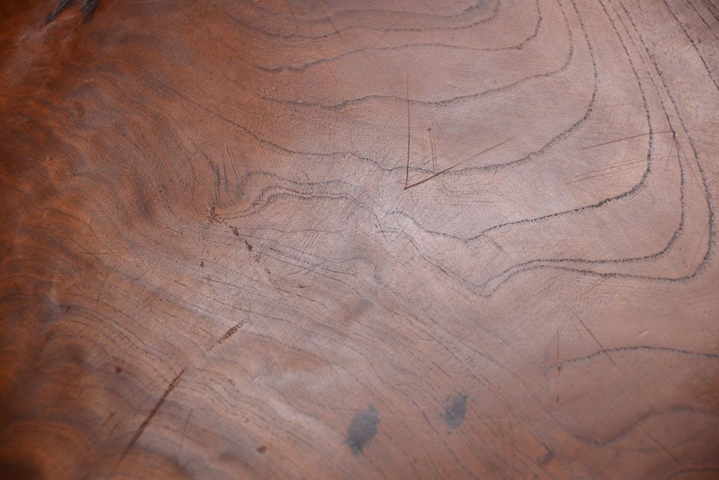 中古　民芸家具　欅材の小ぶりなテーブル