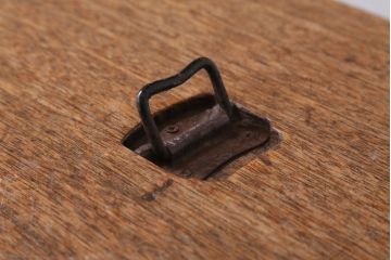 レトロ家具　昭和レトロ　古い木製の小ぶりなアンティークベンチ(1)