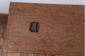 レトロ家具　昭和レトロ　古い木製の小ぶりなアンティークベンチ(2)