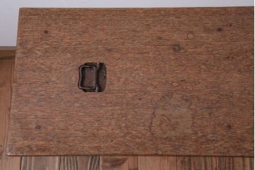 レトロ家具　アンティーク　古い木製のレトロで小ぶりなベンチ(1)