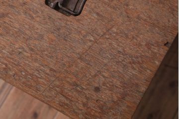 レトロ家具　アンティーク　古い木製のレトロで小ぶりなベンチ(1)