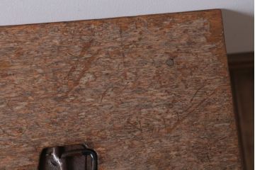 レトロ家具　アンティーク　古い木製のレトロで小ぶりなベンチ(2)