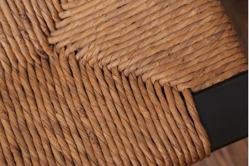 中古　松本民芸家具　#222　鞍型スツール(ラッシスツール)(1)