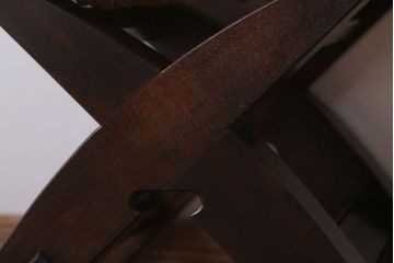 中古　松本民芸家具　#222　鞍型スツール(ラッシスツール)(2)