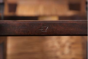 中古　松本民芸家具　#222　鞍型スツール(ラッシスツール)(4)