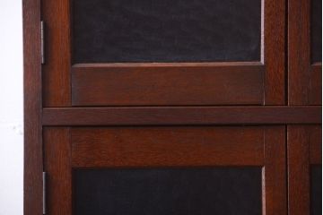 レトロ家具　昭和レトロ　レトロガラス入り!縦型アンティーク収納棚