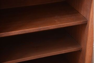 レトロ家具　昭和レトロ　レトロガラス入り!縦型アンティーク収納棚