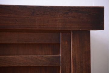 アンティーク家具　古民具・骨董　江戸元禄　極上品!欅材製車付き帳場箪笥(車箪笥)