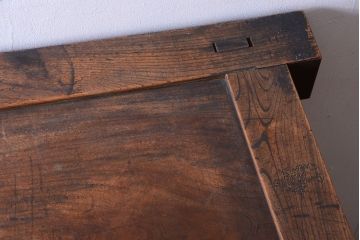 アンティーク家具　古民具・骨董　江戸元禄　極上品!欅材製車付き帳場箪笥(車箪笥)