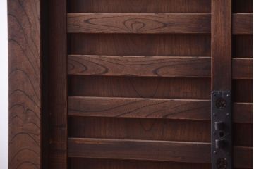 アンティーク家具　古民具・骨董　江戸元禄　極上品!欅材製車付き帳場箪笥(車箪笥)