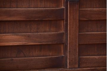 アンティーク家具　古民具・骨董　江戸元禄　極上品!欅材製車付き帳場箪笥(車箪笥)