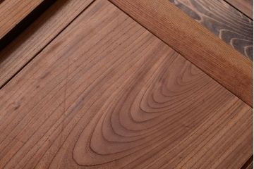 アンティーク家具　古民具・骨董　江戸元禄　極上品!欅材製車付き帳場箪笥(車箪笥)