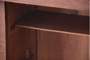 アンティーク家具　古民具・骨董　江戸元禄　極上品!欅材製車付き帳場箪笥(車箪笥)