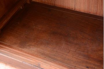 アンティーク家具　古民具・骨董　江戸元禄　極上品!欅材製車付き帳場箪笥(車箪笥)