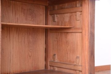 アンティーク家具　古民具・骨董　江戸元禄　極上品!欅材製車付き帳場箪笥(車箪笥)