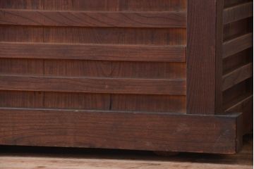 アンティーク家具　古民具・骨董　江戸元禄　極上品!欅材製車付き帳場箪笥(車箪笥)