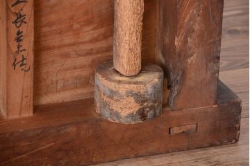 アンティーク家具　古民具・骨董　江戸元禄　極上品!欅材製車付き帳場箪笥(車箪笥)