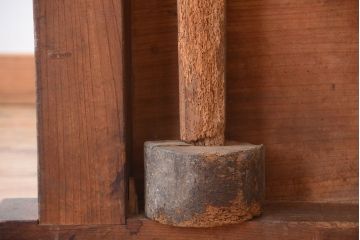 アンティーク家具　古民具・骨董　江戸元禄　極上品!欅材製車付き帳場箪笥(車箪笥)