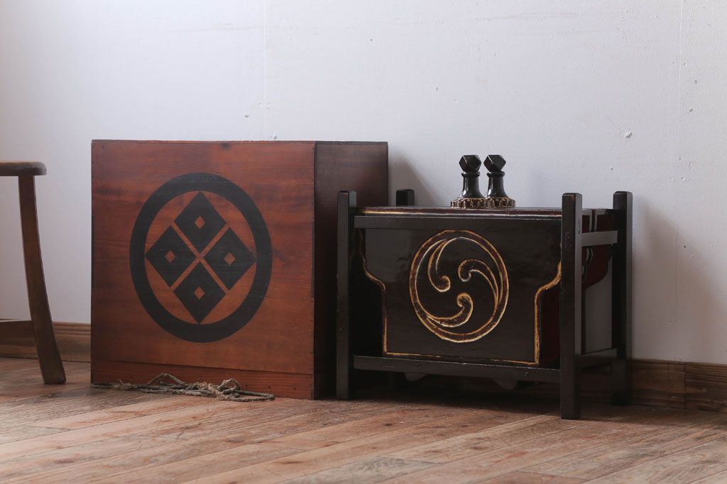 アンティーク雑貨　古民具・骨董　古い指樽(花見樽・袖樽・祝樽)