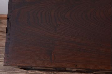 アンティーク家具　古民具・骨董　隠し付き!モダンな欅材のアンティーク帳場箪笥