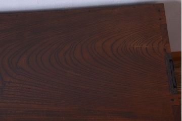 アンティーク家具　古民具・骨董　隠し付き!モダンな欅材のアンティーク帳場箪笥