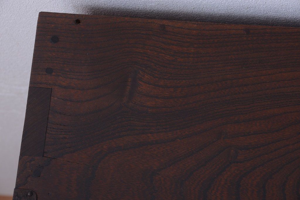 アンティーク家具　古民具・骨董　隠し付き!モダンな欅材のアンティーク帳場箪笥