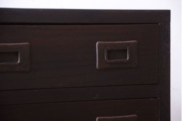 アンティーク家具　古民具・骨董　隠し付き!モダンな欅材のアンティーク帳場箪笥