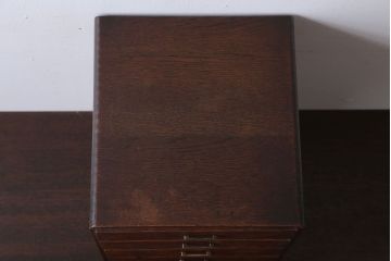 アンティーク家具　和製アンティーク　古いナラ材のシンプルな小引き出し