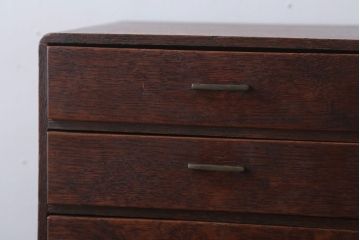 アンティーク家具　和製アンティーク　古いナラ材のシンプルな小引き出し