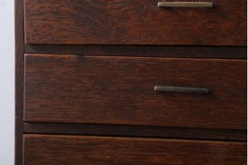 アンティーク家具　和製アンティーク　古いナラ材のシンプルな小引き出し