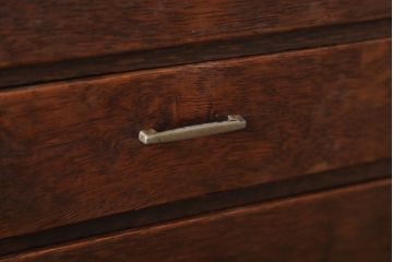 アンティーク家具　和製アンティーク　古いナラ材のシンプルな小引き出し