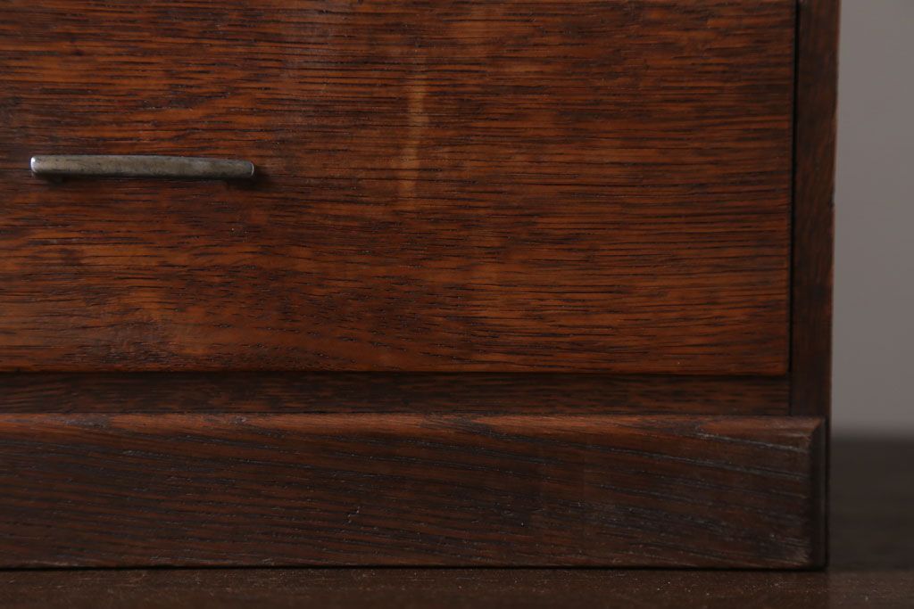 アンティーク家具　和製アンティーク　古いナラ材のシンプルな小引き出し