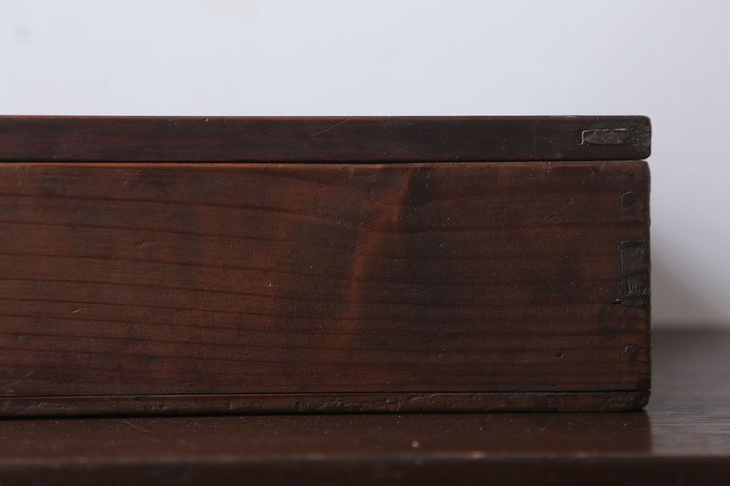 アンティーク雑貨　アンティーク　古い木のコレクションボックス(1)