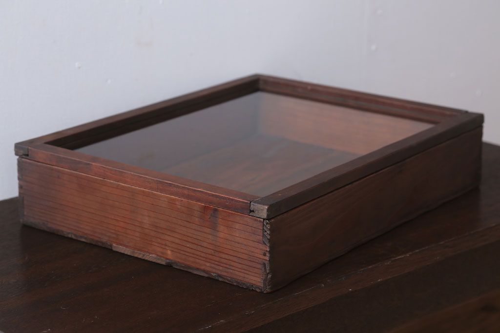 アンティーク雑貨　アンティーク　古い木のコレクションボックス(2)