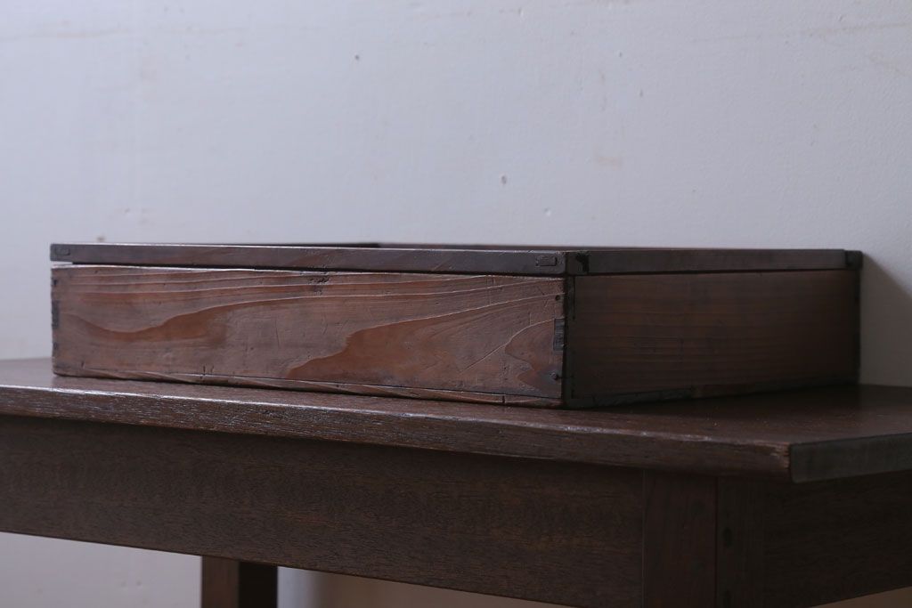 アンティーク雑貨　アンティーク　古い木のコレクションボックス(2)