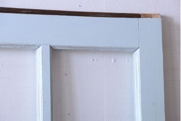 アンティーク　クリアガラス入りの背が高いおしゃれなペイント引き戸1枚(建具)