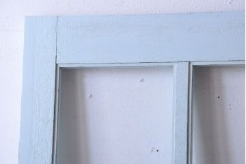 アンティーク　クリアガラス入りの背が高いおしゃれなペイント引き戸1枚(建具)