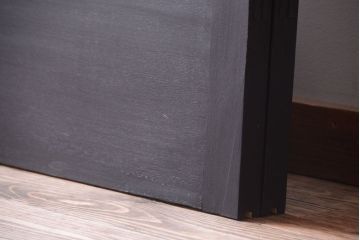 和製アンティーク　ダイヤガラス入りの背が高いモダンなペイント引き戸2枚セット(2)