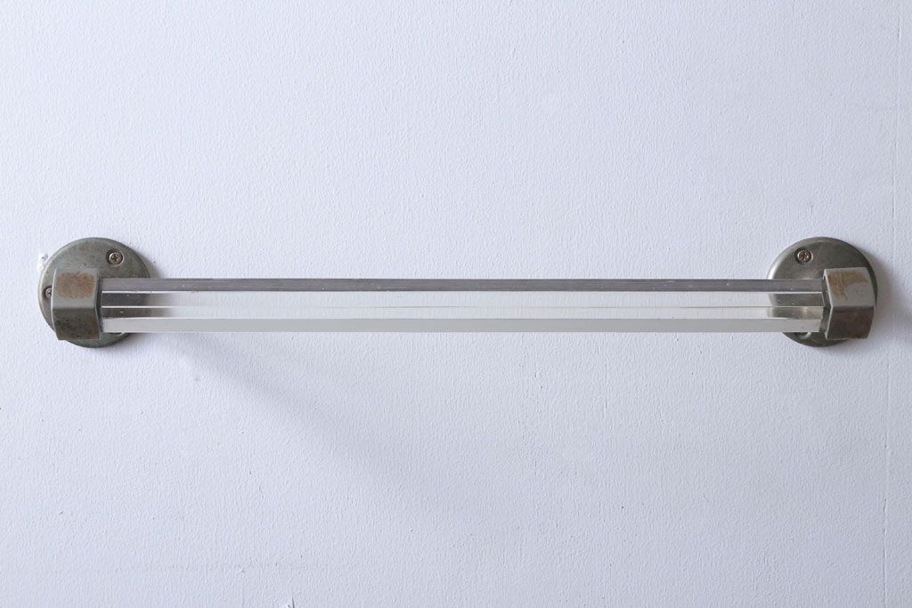 アンティーク雑貨　和製アンティーク　レトロモダンなガラスポールタオル掛け