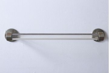 アンティーク雑貨　和製アンティーク　レトロモダンなガラスポールタオル掛け