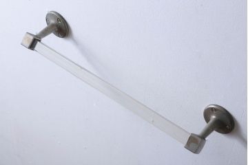 アンティーク雑貨　和製アンティーク　レトロモダンなガラスポールタオル掛け