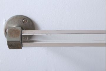 アンティーク雑貨　和製アンティーク　レトロモダンなガラスポールタオル掛け